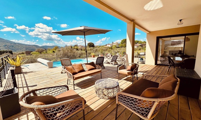 Les Vans Villa | Idyllic Villa Cassis: Private Pool & Breathtaking Views