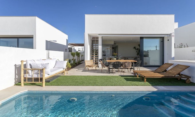 Diputacion de Rincon de San Gines Villa | Inviting Villa with Private Pool & Ocean Views, Steps to Beach