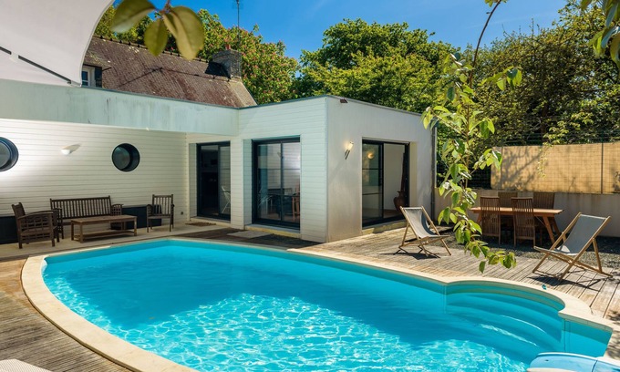 Plomeur Villa | Inviting Villa in Plome with Private Pool & Family Amenities