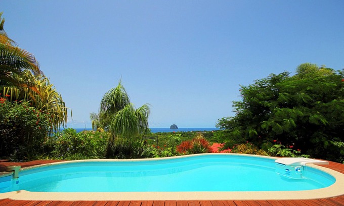 Le Diamant Villa | Panoramic View Villa with Pool and Spa Amenities