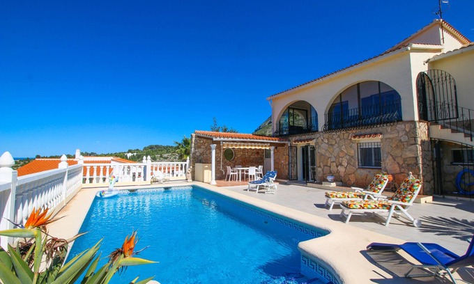 Denia Villa | Scenic Villa with Pool and Spa Near Tosal Gros EH