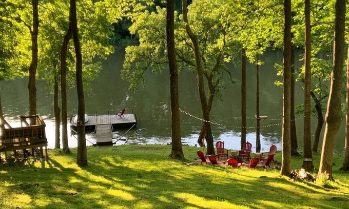 Cadiz House | Idyllic Lakehome with Dock, Firepit & New Hot Tub Awaits
