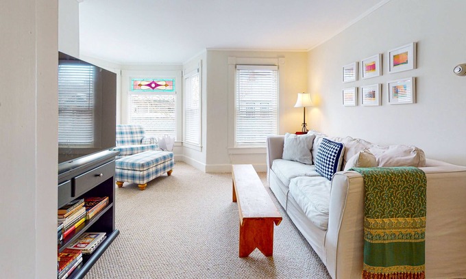 Newfane Apartment | Beautifully decorated downtown apt with lawn, patio, washer/dryer, & streaming