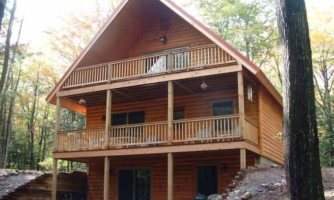 Maple City Cabin | Charming Log Home Retreat by Secluded Shetland Creek