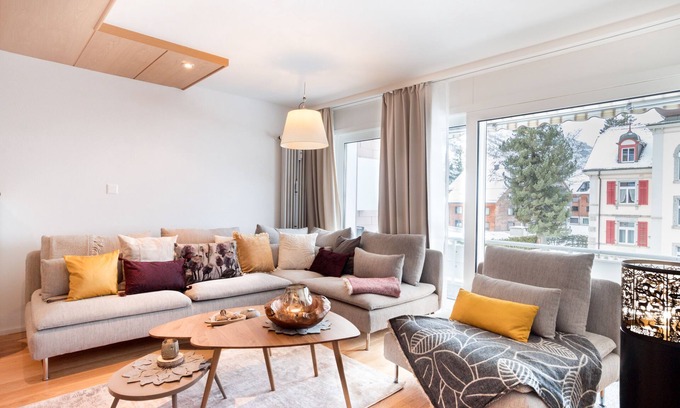 Andermatt Apartment | Bell-Son Apartment: Comfort Steps from the Ski Cabin