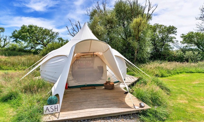 Ilfracombe Ski Chalet | Bell Tent in North Devon near Stunning Beaches