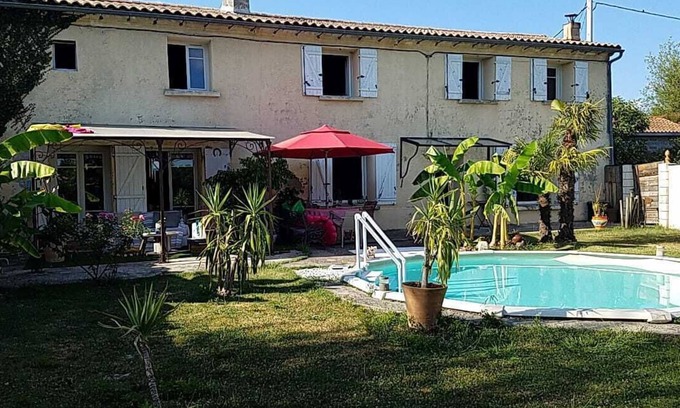 Cubnezais Other | Elegant Belle Maison en Pierre with Pool & Spa Amenities