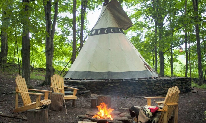 Roxbury RV Rental | Unique Glamping Experience at Bellfire Tipi, New York