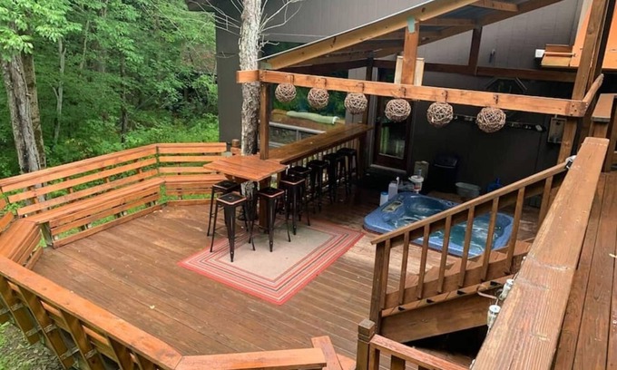 Ellicottville Ski Chalet | Idyllic Chalet Retreat: Private Wooded Oasis Near Village