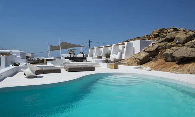 Tourlos Villa | Villa Mykonos: Relaxing Ocean View Retreat with Pool