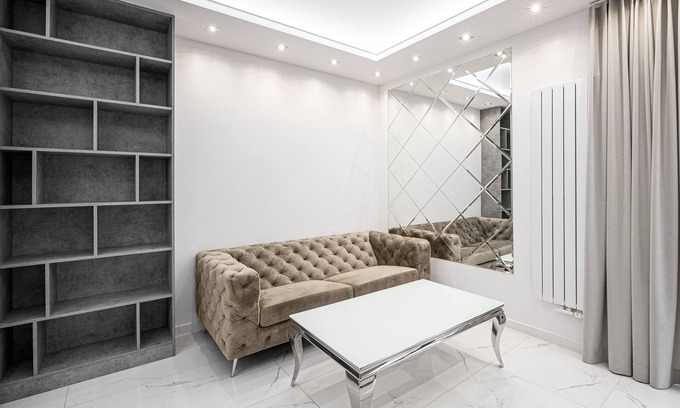 Bielany Apartment | Elegant Bielany Apartment with Kitchen & Family-Friendly Perks