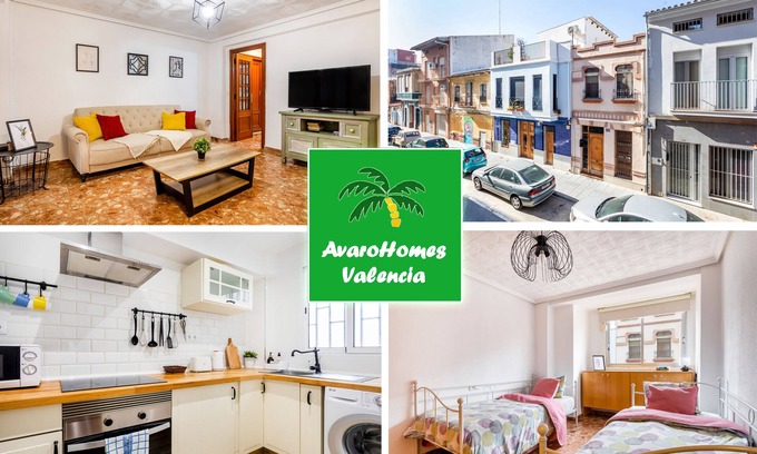 El Cabanyal Apartment | Authentic Valencia Flat: Steps from the Beach & Family-Friendly