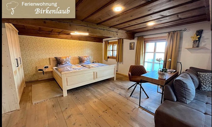 Patersdorf Apartment | Birkenlaub Apartment: Private Sauna & Balcony Relaxation