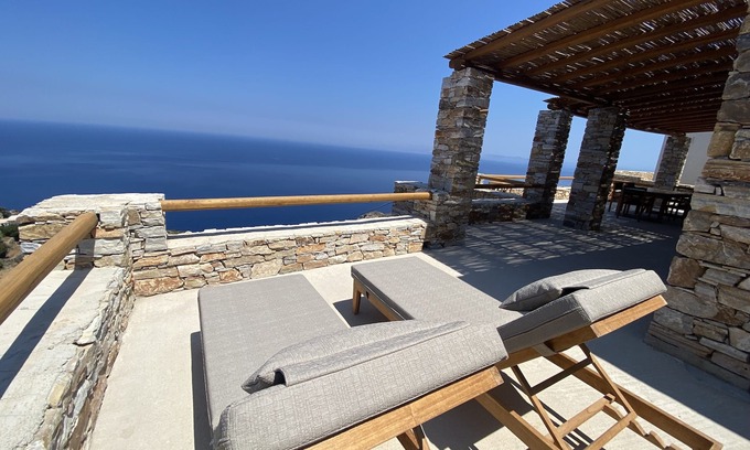 Sifnos Villa | Elegant Blue Calm Villa with Ocean View on Sifnos Island