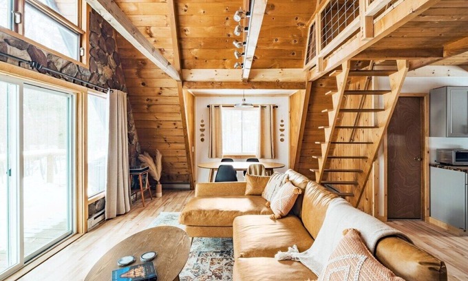 Jay Ski Chalet | Modern Boho A-Frame Retreat with Hot Tub & Pet-Friendly