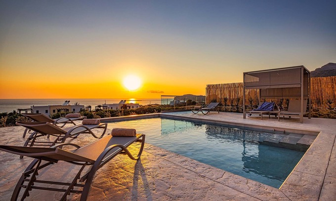 Falassarna Villa | Blue Sky Villa - Steps from the Beach with Private Pool