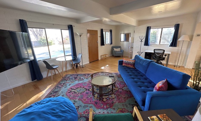 Bishop Apartment | Discover Blue Skye: Downtown Getaway with Spa & Breakfast
