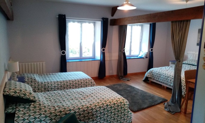 Gavray Bed & Breakfast | Relax in Our Blue Room with Breakfast and Pool Access