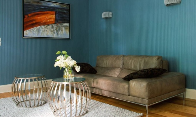 Muritz House | Elegant Blue Suite at Gevezin Manor House with Kitchen