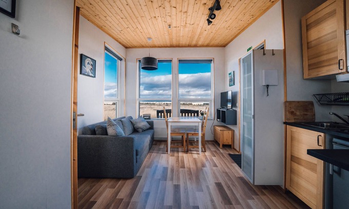 Reykholt Cabin | Idyllic Blue View Cabin 3B with Hot Tub & Spa Amenities