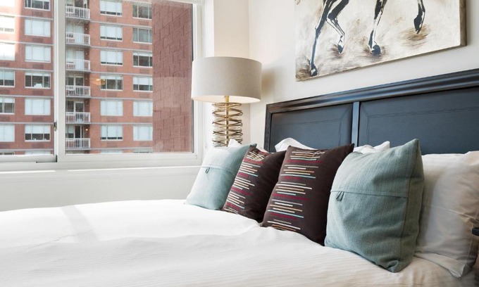 The Waterfront Apartment | Discover Bluebird Suites: Family-Friendly Stays in Jersey City