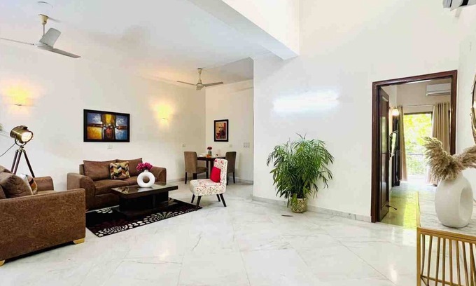New Delhi Apartment | Discover BluO 2BHK with Balcony and Pet-Friendly Amenities