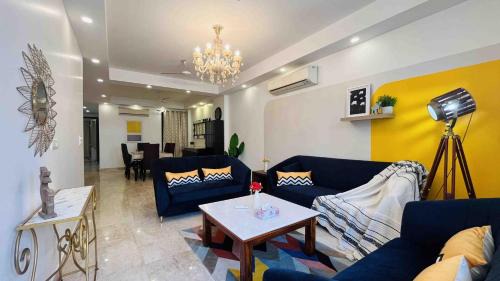 Greater Kailash Apartment | Comfortable 3BHK Stay Near M Block Market in Greater Kailash