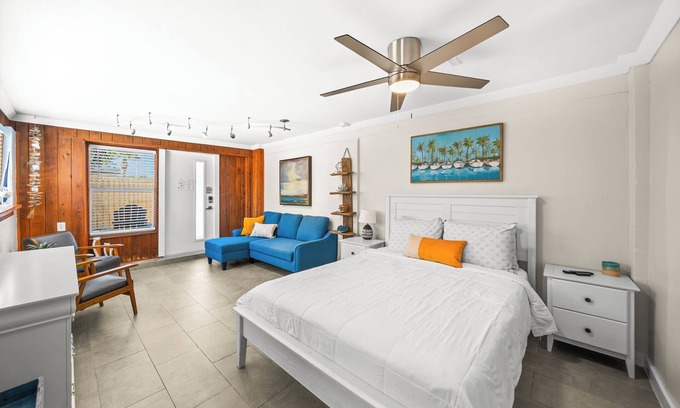 Orlando Beach Condo | Boathouse Inspired Riverfront Villa- Steps from Private Beach Access, Fire Pit, & BBQ Grills