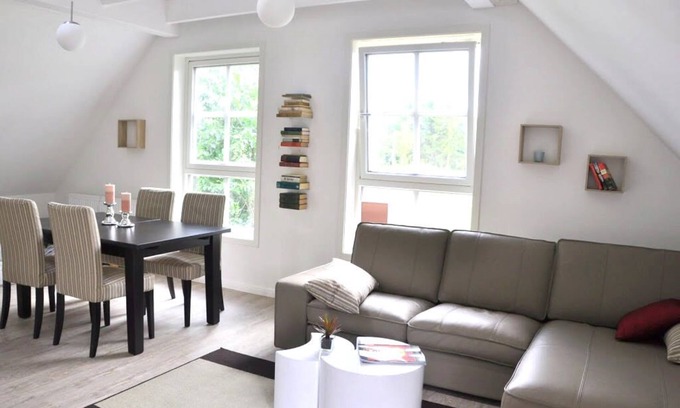 Wendisch Langendorf Apartment | Oceanview Retreat at Boddenblick with Balcony & Spa