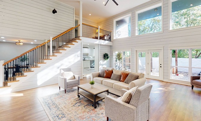Abilene House | Inviting Bohemian Retreat with Patio, Spa & Family Amenities