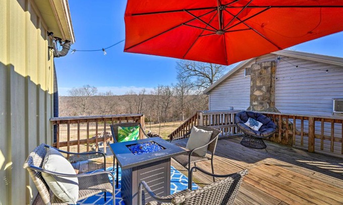 Mountain Home House | Boho Mountain Retreat: Steps from the Marina!