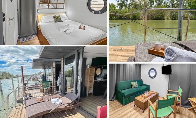 Gallician Boat Rental | Pet-Friendly Retreat by the Rhone Canal: César Awaits