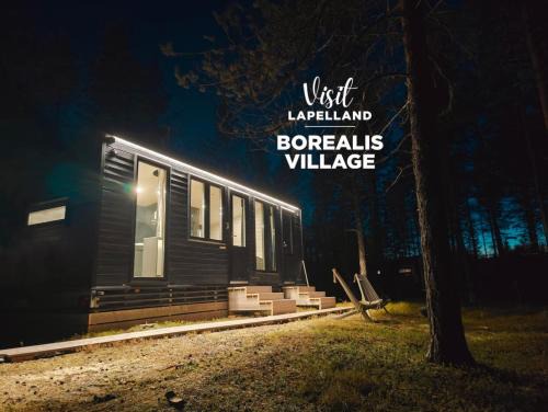 Muonio House | Borealis Village 10 with a Nature View, Fireplace, Sauna, Kitchen