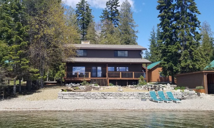 Nordman House | Newly Remodeled Lake Home with Private Beach & Dock