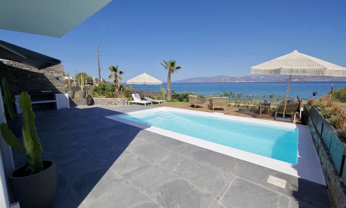 Ampelas Villa | Seafront Villa with Private Pool and Ocean View Amenities