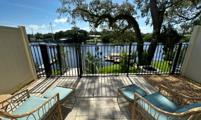 Tropic House | Stylish Riverfront Townhome with Spa and Ocean Views