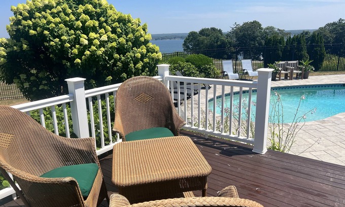 Portsmouth House | Oceanfront Elegance with Poolside Charm in Newport County