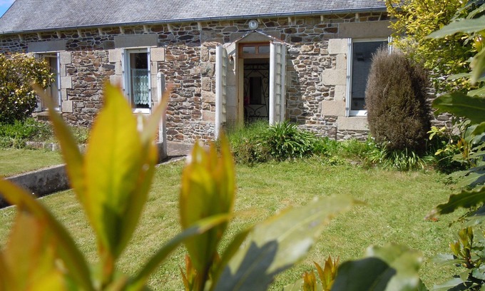 Pleumeur-Gautier House | Charming Breton Longère Kergall with Oceanfront Views