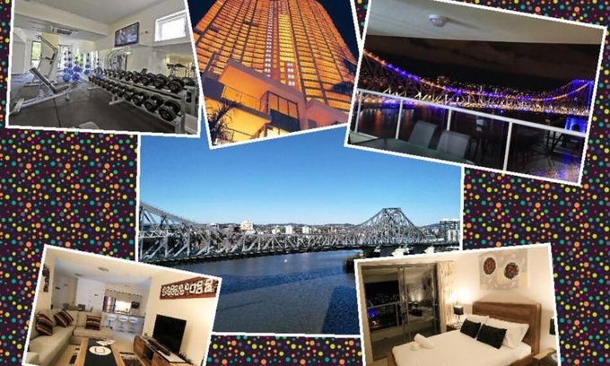 Brisbane Central Business District Apartment | Scenic Bridge and River Views with Pool and Hot Tub