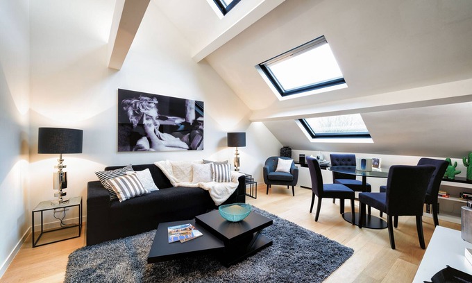 Ixelles Apartment | Stylish Top-Floor Apartment Near Quartier Louise with Breakfast