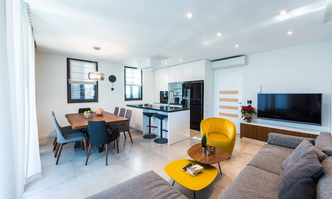 Gorica Apartment | Bright Three-Bedroom Home with Oceanfront Views