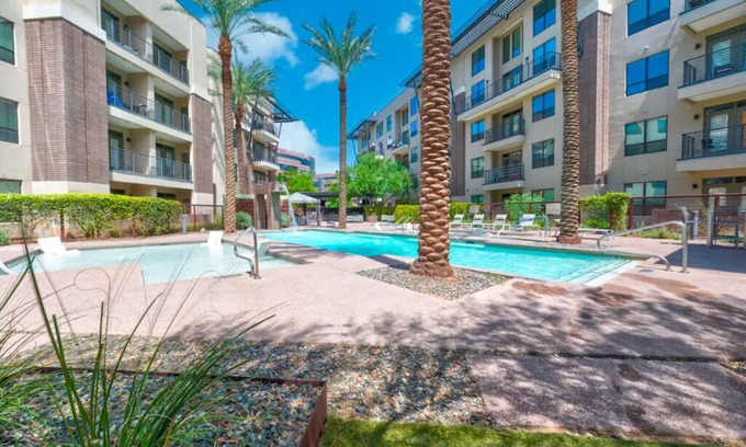 Fashion Square Apartment | Inviting Rustic Space by Fashion Square with Pool Access