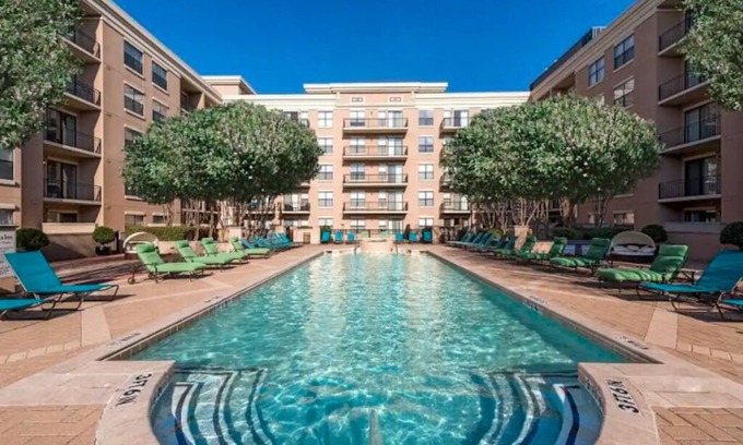 Cityplace Apartment | Bright Uptown Apartment with Enormous Balcony & Pool Access