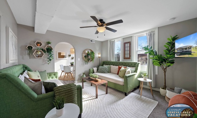 Lake Geneva Apartment | Exceptional Broad Street Suites #2 - Family-Friendly Retreat