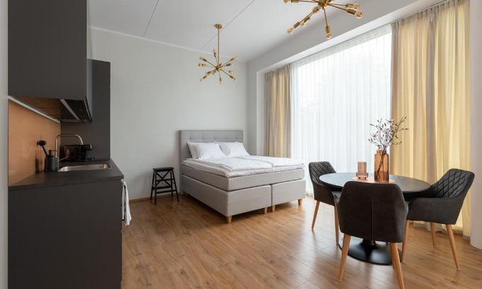 Tartu Apartment | Stylish Bronze Colour Studio in Tartu's Heart