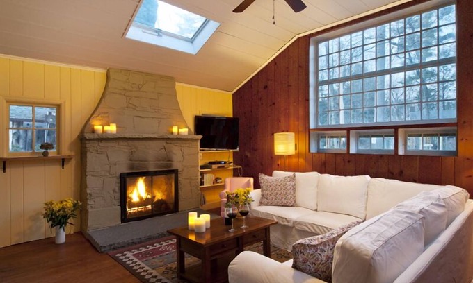 Woodstock House | Brookside Retreat: Pet-Friendly with Outdoor Fireplace & More