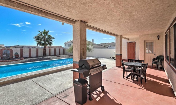 Sunridge Estates House | Exceptional Bullhead City Retreat with Tesla Charger & Pool