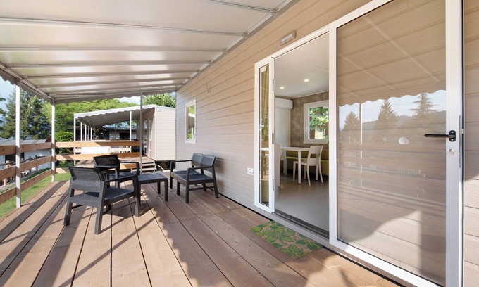 Oliveto Lario House | Bungalow "Casa Mobile 3" with Private Terrace, Private Garden & A/C