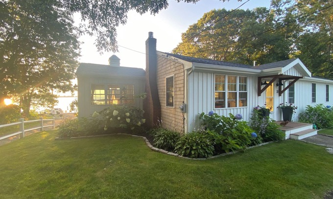 Bliss Corner House | Waterfront Buzzards Bay Cottage with Pool & Ocean Views