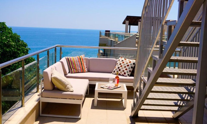 Byala Apartment | Oceanfront Byala Cliff Penthouse with Pool & Top Reviews